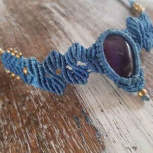Collar Amatista Macramé