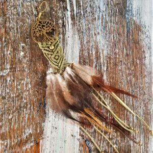 Pendiente Plumas Árbol de la Vida