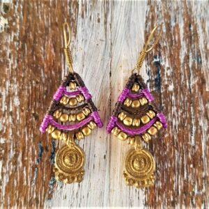 Pendiente Bronce Macramé