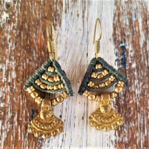 Pendiente Bronce Macramé