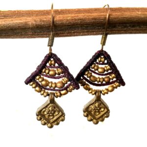 Pendiente Bronce Macramé