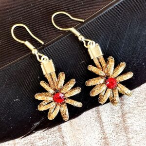 Pendientes Oro Vegetal