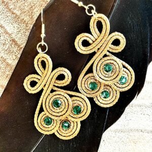 Pendientes Oro Vegetal