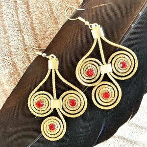 Pendientes Oro Vegetal