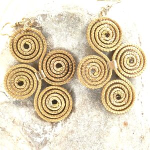 Pendientes Oro Vegetal