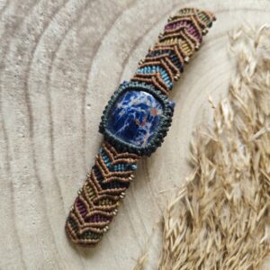 Brazalete Macramé Piedra Natural