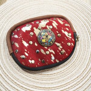 Cartera Piel Roja
