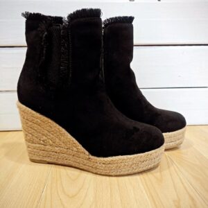 Bota Negra Plataforma Esparto
