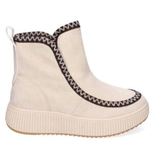 Botín Beige Contraste Negro