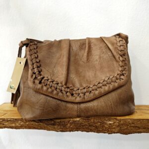 Bolso Bandolera Tejido Topo